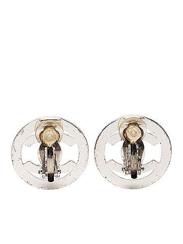 Chanel Chanel Coco Mark Turnlock Vintage Earrings 97P Silver Metal Women's CHANEL (view 2)