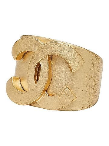 Chanel Chanel Coco Mark Ring, Gold Plated, 01C, Women's CHANEL (view 1)