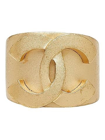 Chanel Chanel Coco Mark Ring, Gold Plated, 01C, Women's CHANEL (view 2)