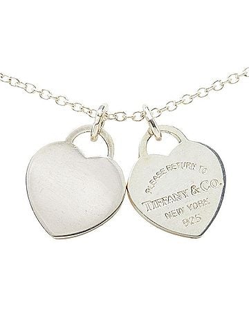 Tiffany & Co. Tiffany & Co. Return to Double Heart Tag Necklace, SV925 Silver, Women's. (view 2)