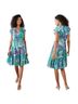 Rails 70% Rayon 30% Viscose 100% Polyester Floral Blue Purple Casual Dress Size M - photo 1
