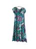 Rails 70% Rayon 30% Viscose 100% Polyester Floral Blue Purple Casual Dress Size M - photo 2