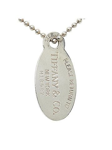 Tiffany & Co. Tiffany & Co. Return to Collection Oval Tag Long Necklace, SV925 Silver, Women's. (view 2)