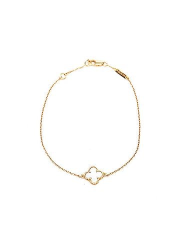 Van Cleef & Arpels Van Cleef & Arpels Sweet Alhambra Bracelet 18KPG Pink Gold Mother-of-Pearl Women's (view 2)