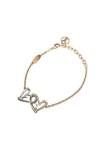Louis Vuitton Louis Vuitton Heart Falling in Love Bracelet M00466 Gold Silver Plated Metal Women's LOUIS VUITTON (view 1)