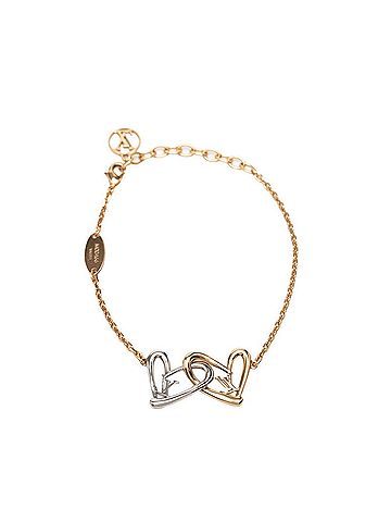 Louis Vuitton Louis Vuitton Heart Falling in Love Bracelet M00466 Gold Silver Plated Metal Women's LOUIS VUITTON (view 2)