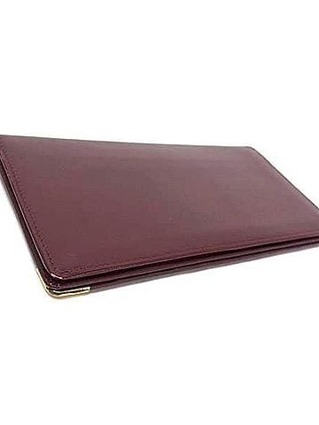 Cartier CARTIER Cartier Long Wallet Must Line Bordeaux Leather Men's Bi-fold (view 2)
