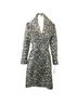 Via Spiga 50% Wool 47% Polyester 2% Other 100% Rayon 100% Polyester Leopard Print Tan Black Trenchcoat Size S - photo 1