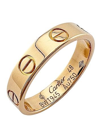 Cartier Cartier Mini Love Ring, 18K Pink Gold, Women's, Pre-owned. (view 1)