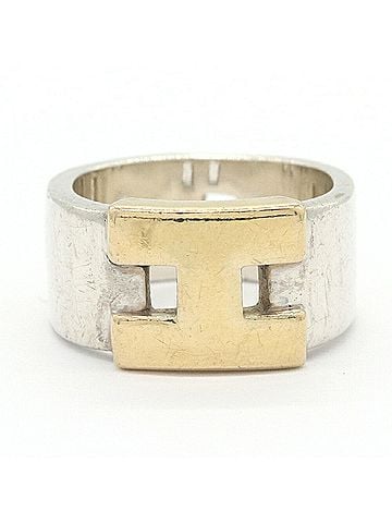 Hermès Hermes Hercules Ring, Sterling Silver 925 & Yellow Gold Combination Women's, Old Style, HERMES (view 1)