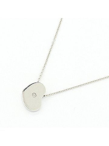 Tiffany & Co. Tiffany & Co. Paloma Picasso Modern Heart Necklace with 1 Diamond, Sterling Silver 925, Single Diamond Pendant, Women's, TIFFANY CO. 260416037 (view 1)