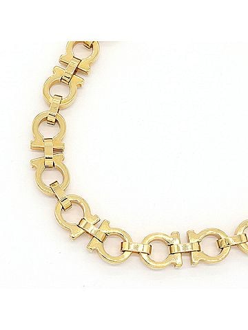 Salvatore Ferragamo Salvatore Ferragamo Ferragamo necklace, Gancini design, gold metal chain choker, women's, Salvatore (view 1)