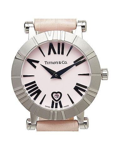 Tiffany & Co. Tiffany & Co. Atlas Watch Z1300.11.11A31A41A Quartz Pink Dial Stainless Steel Leather Ceramic Ladies' (view 1)