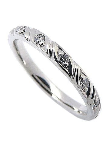 Chaumet Chaumet Torsade Wedding Ring, 8 Diamonds, Platinum 950, Women's, Item Number 082724 295481 (view 1)