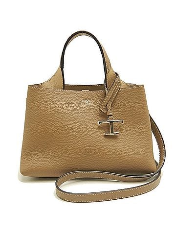 Tod's Tod's TOD’S T-Timeless Micro Handbag, Leather, Brown, Women's, 253832 (view 1)