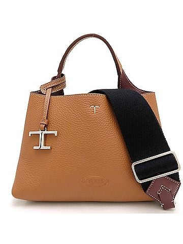 Tod's Tod's TOD’S Tod’s Leather Bag Micro T Timeless 2-Way XBWAPAEL000QRI9P13 Handbag Brown Women’s 353266 (view 1)
