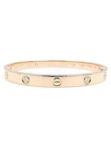 Cartier CARTIER Love Bracelet Bangle, Half Diamond 4P, Size 18, 18KPG, Women's, 295501 (view 2)
