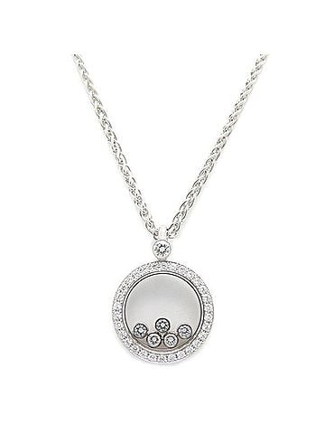 Chopard Chopard Happy Diamonds Necklace, 5 Moving Diamonds, 18K White Gold, Women's, Size 79, 3926, 0, 295492 (view 1)