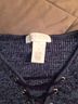Planet Gold Blue Wool Dress Size L - photo 3