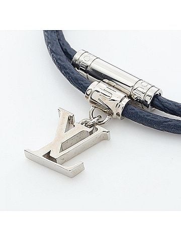 Louis Vuitton Louis Vuitton LV Gradient Bracelet, Stainless Steel, Men's, Navy/Silver Tones (view 2)