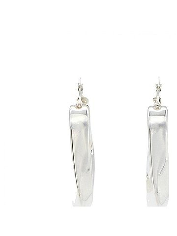 Bottega Veneta Bottega Veneta Twist Triangle Hoop Earrings - Sterling Silver 925 Women's Silver-tone (view 1)