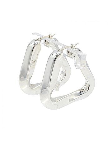 Bottega Veneta Bottega Veneta Twist Triangle Hoop Earrings - Sterling Silver 925 Women's Silver-tone (view 2)