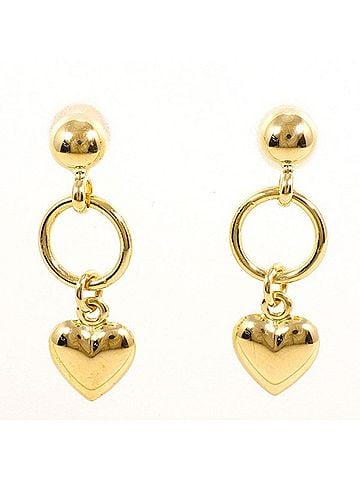 Unbranded 18K (18-karat) Yellow Gold Earrings, Total Weight Approx. 1.8g, Jewelry (view 1)