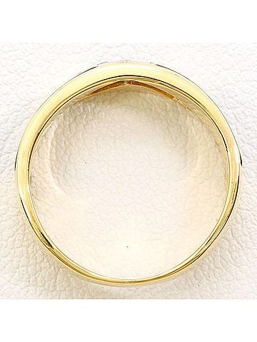 Unbranded PT900 Platinum 18K Yellow Gold Ring with Onyx and 0.03 Carat Diamond. Total Weight: Approx. 3.2g. Jewelry. (view 2)