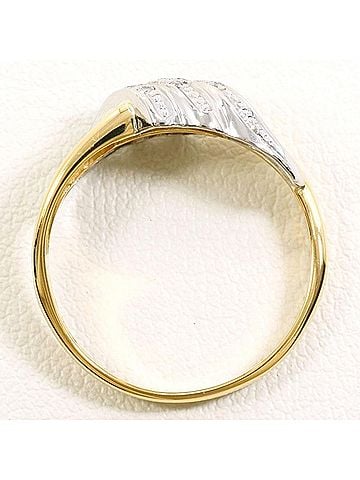 Unbranded PT900 Platinum 18K Yellow Gold Ring with 0.06ct Diamond, Total Weight Approx. 3.5g, Jewelry (view 2)