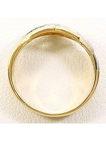 Unbranded PT900 Platinum 18K Yellow Gold Ring with Diamond, Total Weight Approx. 4.0g, Jewelry (view 2)