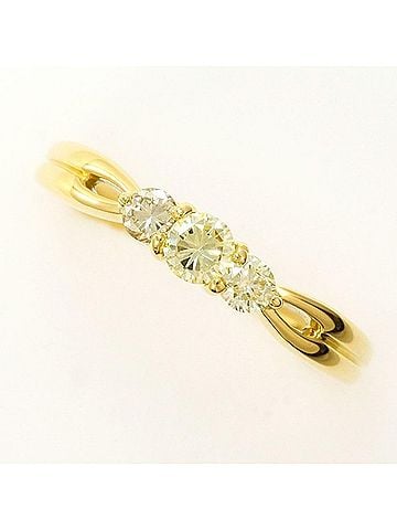 Unbranded 18K (18-karat) Yellow Gold Ring with Diamond (0.36 carat), Total Weight Approx. 2.9g, Jewelry (view 1)
