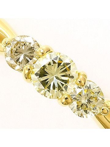 Unbranded 18K (18-karat) Yellow Gold Ring with Diamond (0.36 carat), Total Weight Approx. 2.9g, Jewelry (view 2)
