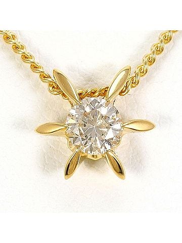Unbranded 18K (18-karat) Yellow Gold Necklace with 0.32ct Diamond, Certificate of Authenticity, Total Weight Approx. 4.0g, 46cm, Jewelry (view 1)