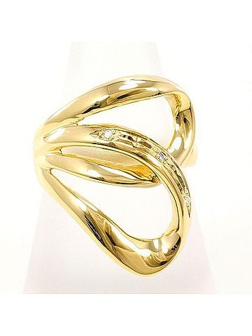 Unbranded 18K (18-karat) Yellow Gold Ring with 0.02mm Diamond, Total Weight Approx. 4.9g, Jewelry (view 1)