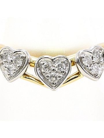 Unbranded PT900 Platinum 18K Yellow Gold Ring with 0.14 Carat Diamond, Total Weight Approx. 4.4g, Jewelry (view 2)