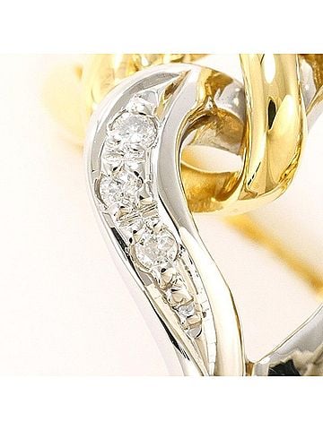 Unbranded PT900 Platinum 18K Yellow Gold Ring with 0.06ct Diamond, Total Weight Approx. 4.9g, Jewelry (view 2)