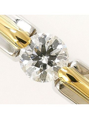 Unbranded PT900 Platinum 18K Yellow Gold Ring with 0.116ct Diamond, Total Weight Approx. 4.9g, Jewelry (view 2)