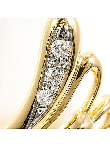 Unbranded PT900 Platinum 18K Yellow Gold Ring with 0.07ct Diamond, Total Weight Approx. 6.2g, Jewelry (view 2)