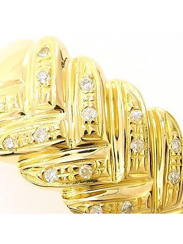 Unbranded 18K (18-karat) Yellow Gold Ring with Diamond, Total Weight Approx. 3.7g, Jewelry (view 2)