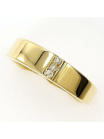 Unbranded 18K (18-karat) Yellow Gold Ring with 0.04mm Diamond, Total Weight Approx. 4.2g, Jewelry (view 1)