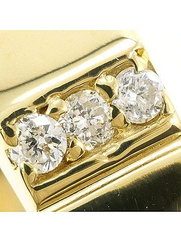 Unbranded 18K (18-karat) Yellow Gold Ring with 0.04mm Diamond, Total Weight Approx. 4.2g, Jewelry (view 2)