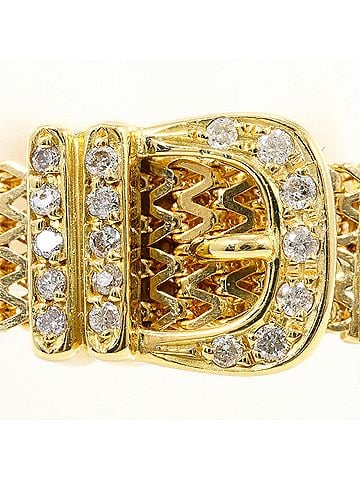 Unbranded 18K (18-karat) Yellow Gold Ring with 0.15ct Diamond, Total Weight 4.8g, Jewelry (view 2)