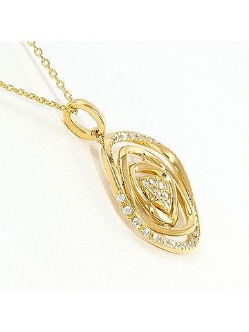 Unbranded 18K (18-karat) Yellow Gold Necklace with 0.15ct Diamond, Total Weight Approx. 3.4g, 45cm, Jewelry (view 2)