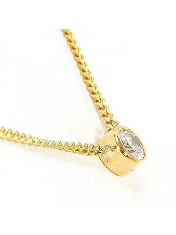 Unbranded 18K (18-karat) Yellow Gold Necklace with 0.20ct Diamond, Certificate of Authenticity, Total Weight Approx. 2.5g, 41cm, Jewelry (view 2)