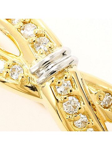 Unbranded PT900 Platinum 18K Yellow Gold Ring with 0.15 Carat Diamond, Total Weight Approx. 4.7g, Jewelry (view 2)
