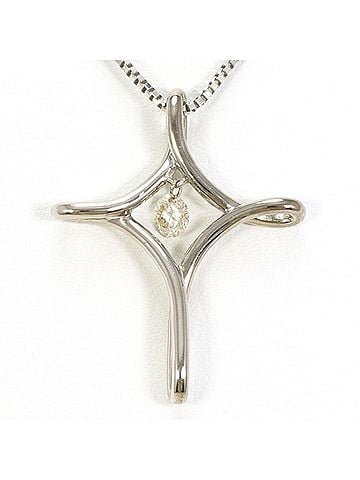 Unbranded 18K (18-karat white gold) necklace with a 0.15 carat diamond. Total weight approximately 3.7g. Approximately 41cm in length. Jewelry. (view 1)