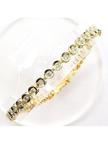 Unbranded 18K (18-karat) Yellow Gold Bracelet with 1.00 Carat Diamond, Total Weight Approx. 6.0g, 18.5cm, Jewelry (view 1)