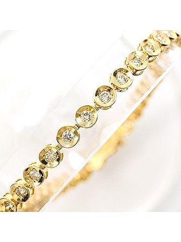 Unbranded 18K (18-karat) Yellow Gold Bracelet with 1.00 Carat Diamond, Total Weight Approx. 6.0g, 18.5cm, Jewelry (view 2)