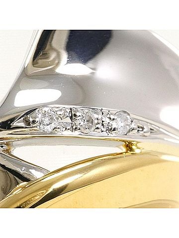 Unbranded PT850 Platinum 18K Yellow Gold Ring with 0.01ct Diamond, Total Weight Approx. 5.5g, Jewelry (view 2)