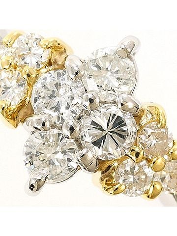 Unbranded PT900 Platinum 18K Yellow Gold Ring with 0.43ct Diamond, Total Weight Approx. 4.4g, Jewelry (view 2)